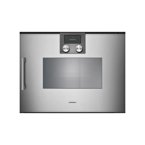Gaggenau Steam oven with built-in right hinges BSP 220 111 steel finish 60 cm