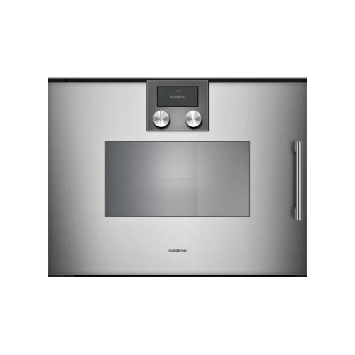 Gaggenau Steam oven with built-in left hinges BSP 221 111 steel finish 60 cm