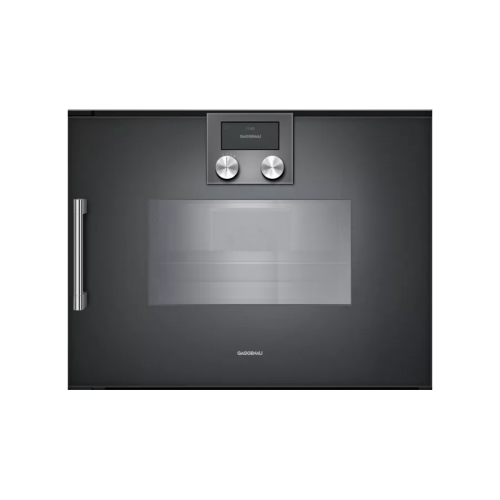 Gaggenau Combined steam oven with right-hand built-in hinges BSP 250 101 anthracite finish 60 cm