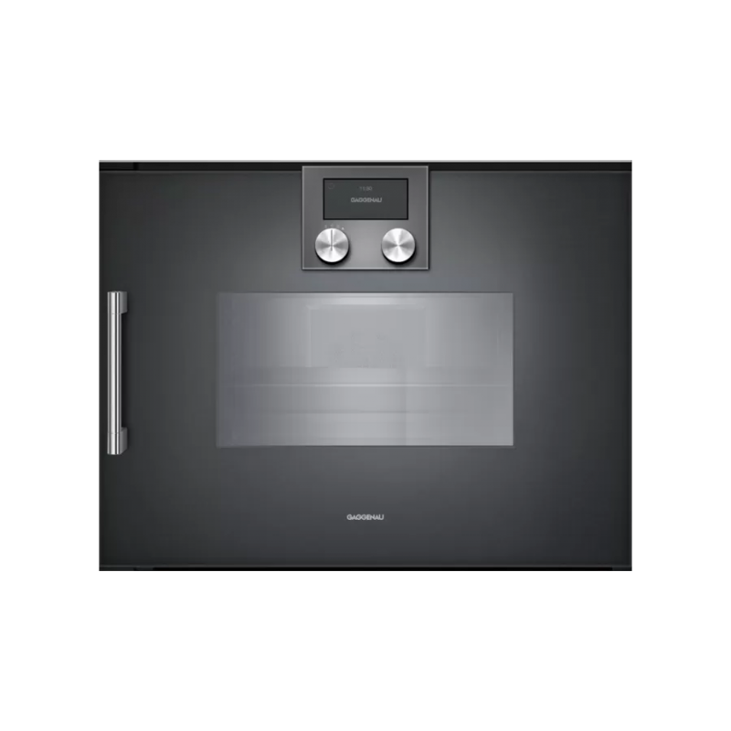  Gaggenau Combined steam oven with right-hand built-in hinges BSP 250 101 anthracite finish 60 cm
