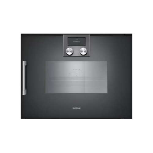 Gaggenau Combined steam oven with right-hand built-in hinges BSP 270 101 anthracite finish 60 cm