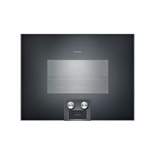 Gaggenau Combined steam oven with controls at the bottom and hinges on the left built-in BS 455 101 anthracite finish 60 cm