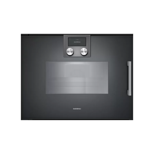 Gaggenau Combined steam oven with left-hand built-in hinges BSP 251 101 anthracite finish 60 cm