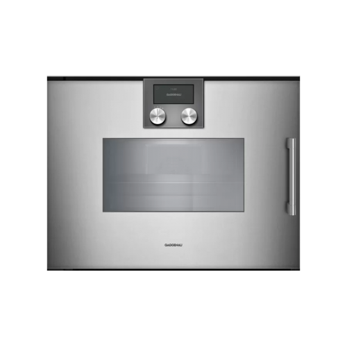 Gaggenau Combined steam oven with left-hand built-in hinges BSP 251 111 60 cm stainless steel finish