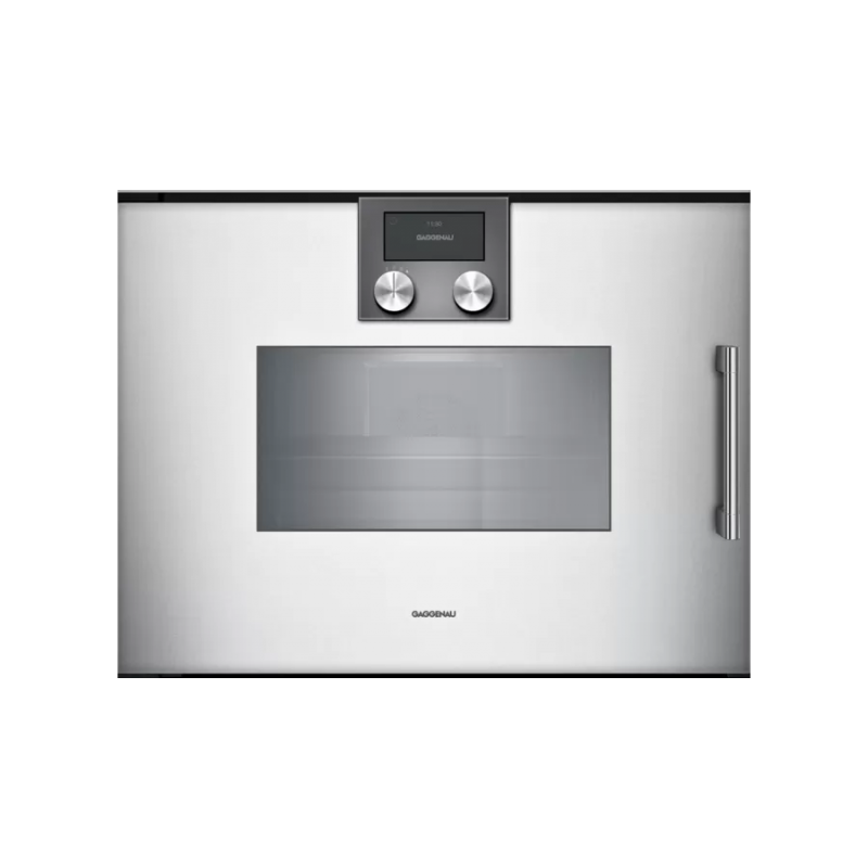  Gaggenau Four vapeur combiné encastrable avec charnières à gauche BSP251131 60 cm finition argent