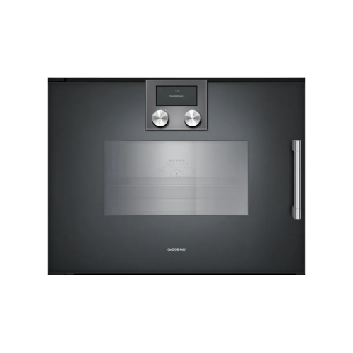 Gaggenau Combined steam oven with left-hand built-in hinges BSP 271 101 anthracite finish 60 cm