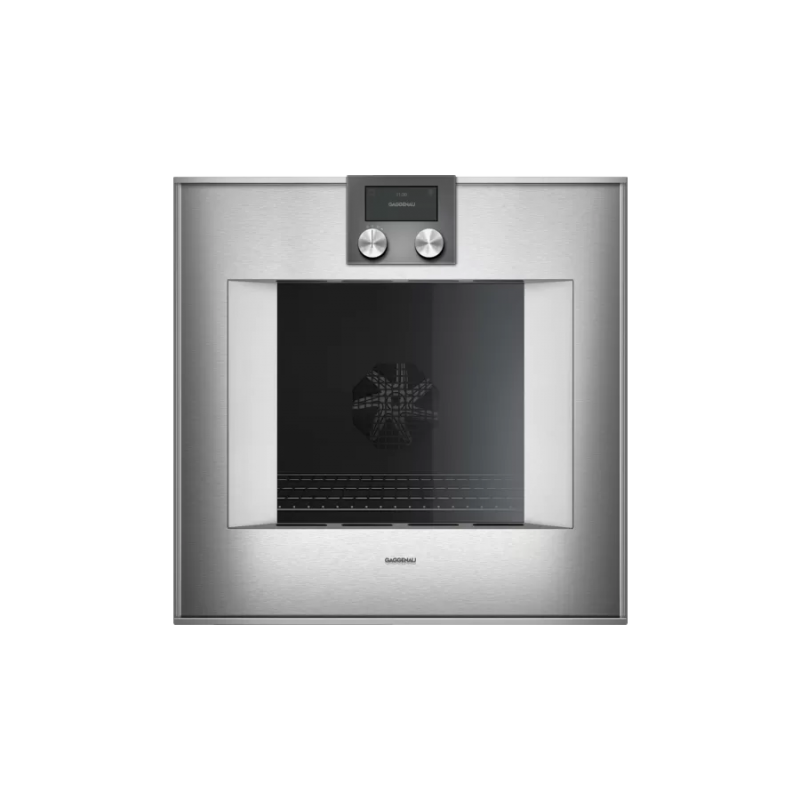 Gaggenau Built-in pyrolytic oven with hinges on the left BO 451 112 stainless steel finish 60 cm