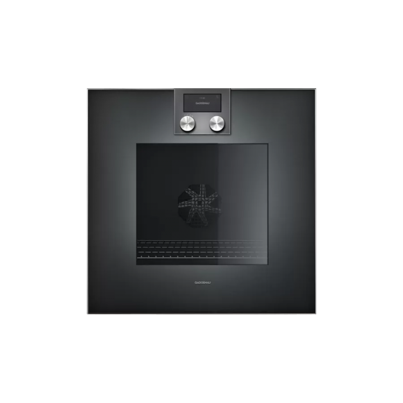  Gaggenau Built-in pyrolytic oven with hinges on the left BO 471 102 anthracite finish 60 cm