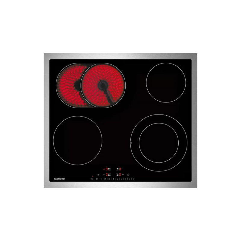  Plaque de cuisson électrique Gaggenau CE261114 en vitrocéramique avec cadre en acier de 60 cm