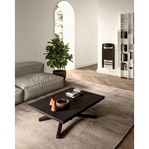 Table convertible Ozzio Up & Down art. T101 avec structure en chêne et plateau en chêne 115x75 cm - Avec plateau livre