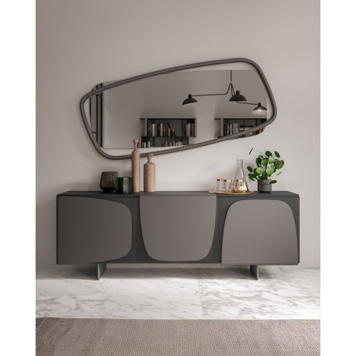 Ozzio Miroir Bois Doré art. X037 avec cadre en bois 188,5x87,5 cm
