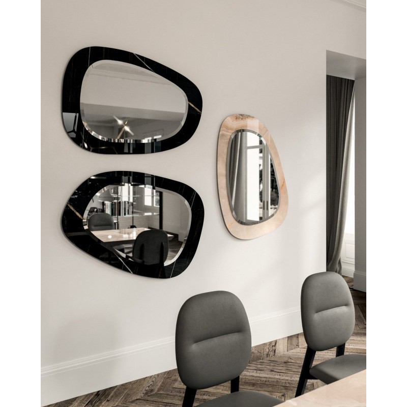  Miroir Ozzio Miami Vice art. X038 avec cadre en marbre 113,5x77,5 cm