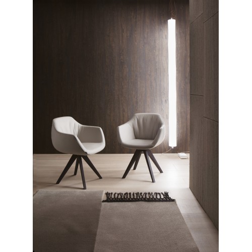 Ozzio Armchair Delia art. S453 structure in beech and seat in fabric H.80 cm