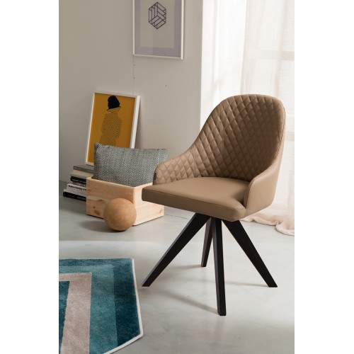 Ozzio Olimpia armchair art. S053 structure in beech and seat in H.82 cm fabric