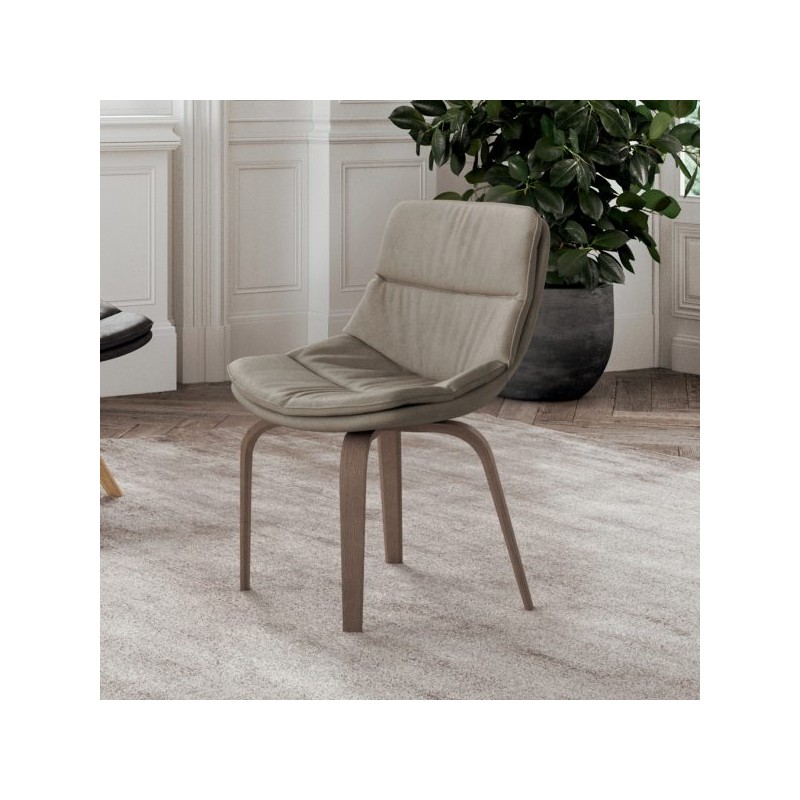  Ozzio Fauteuil pivotant Selena art. Structure en chêne S060 et assise en tissu H.83 cm