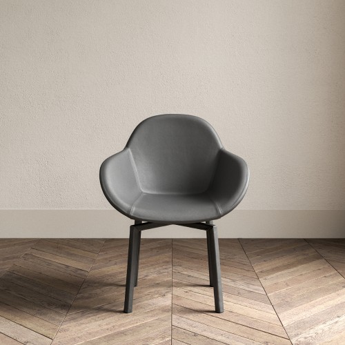 Ozzio Swivel armchair Ten art. S449 completely covered by H.87 cm