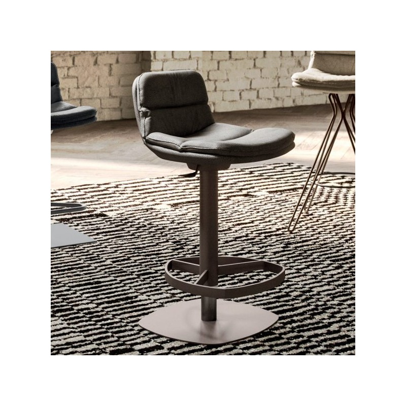  Ozzio Stool Marlon art. S513 metal frame and seat in fabric from H.78 / 104 cm
