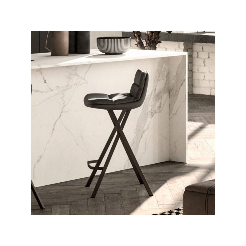  Tabouret Ozzio Milo art. Structure en métal S503 et assise en tissu H.88 cm