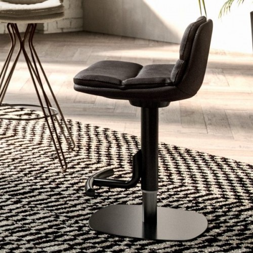 Ozzio Stool Morfeo art. S512 metal frame and seat in fabric from H.78 / 104 cm