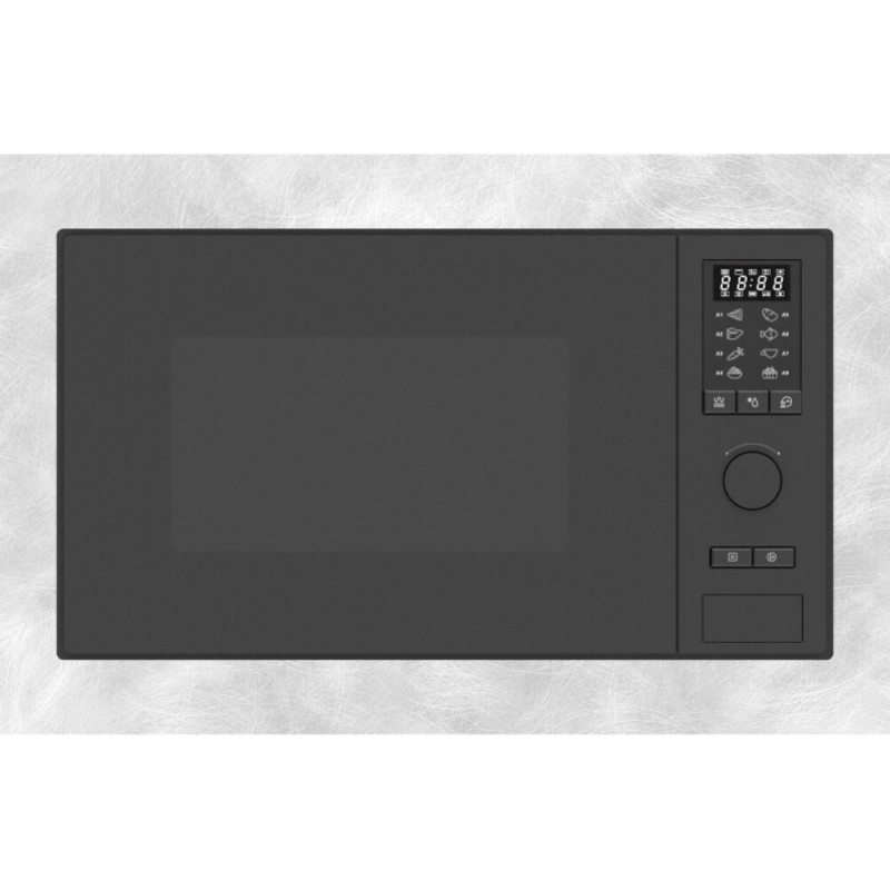  Barazza Microonde da incasso CITY ADVANCE 1MOIV finitura inox vintage e nero da 60 cm