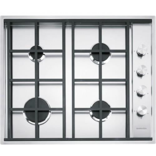 Table de cuisson gaz Barazza LAB 1PLB4 62 cm finition inox satiné