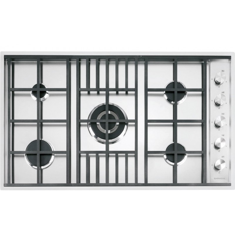  Table de cuisson gaz Barazza LAB 1PLB5 87 cm finition inox satiné