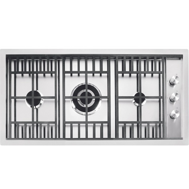  Barazza Piano cottura a gas LAB 1PLB2T finitura inox satinato da 90 cm