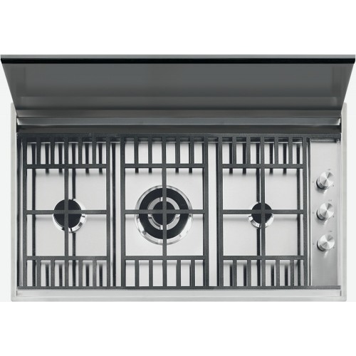 Barazza Gas hob LAB COVER 1PLBC2T 87 cm satin stainless steel finish