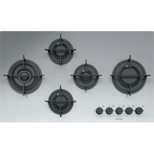 Table de cuisson gaz Barazza MOOD 1PMD95 86 cm finition inox satiné