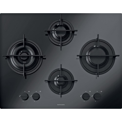Barazza Gas hob MOOD 1PMD64N in black glass ceramic 65 cm