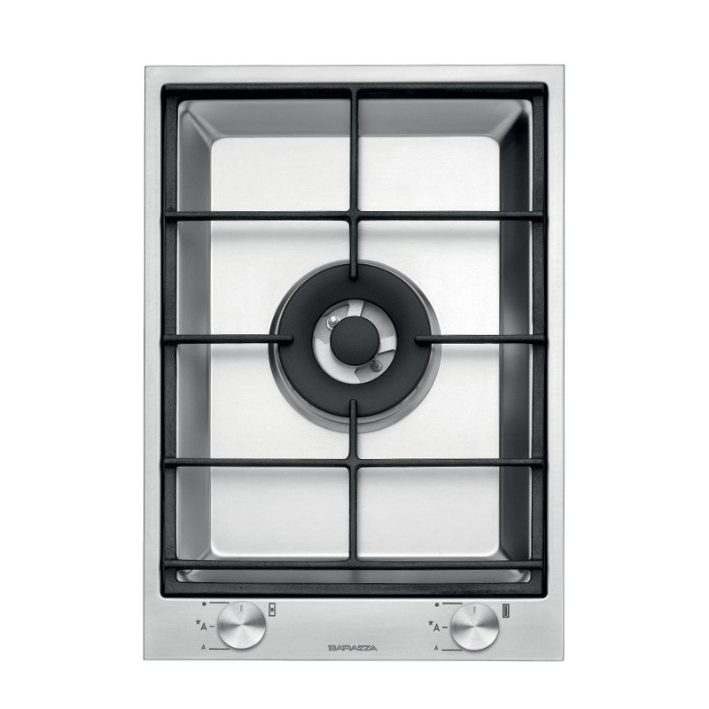  Table de cuisson gaz Barazza Domino B_FREE 1PBF1 36 cm finition inox satiné