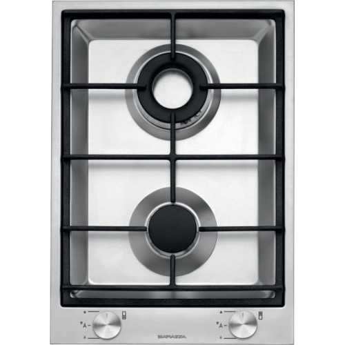 Table de cuisson gaz Barazza Domino B_FREE 1PBF2 finition inox satiné 36 cm