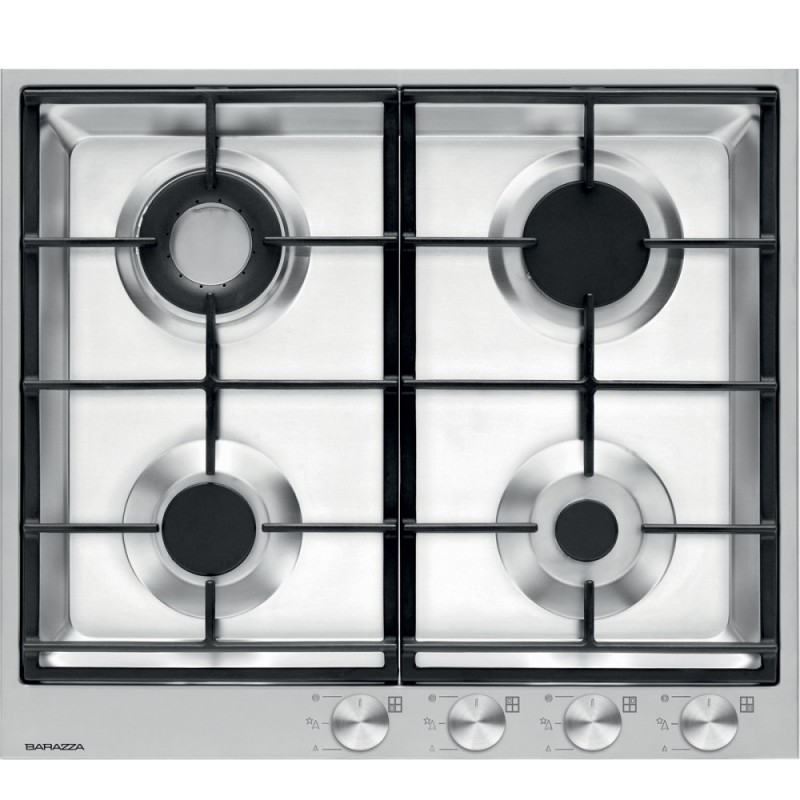  Table de cuisson gaz Barazza B_FREE 1PBF64 59 cm finition inox satiné