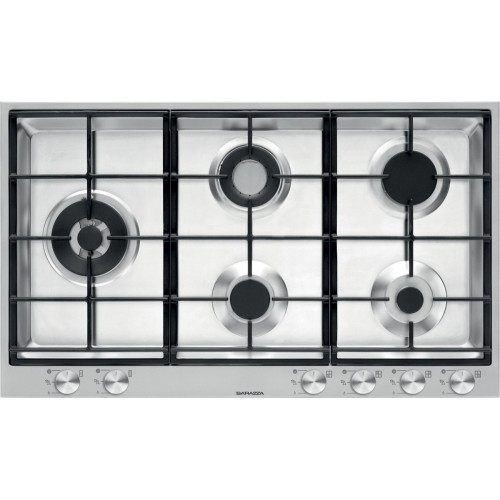Table de cuisson gaz Barazza B_FREE 1PBF95 87 cm finition inox satiné