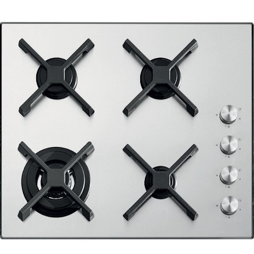 Table de cuisson gaz Barazza SELECT PLUS 1PSPT64 59 cm finition inox satiné