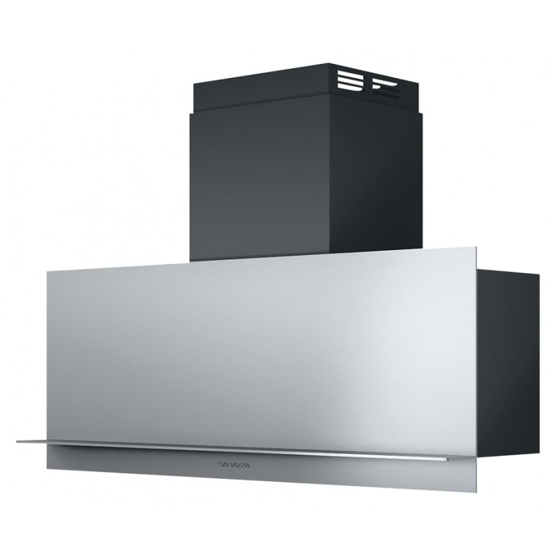  Barazza 90 cm wall hood MOOD 1KMDP9 satin stainless steel and black finish