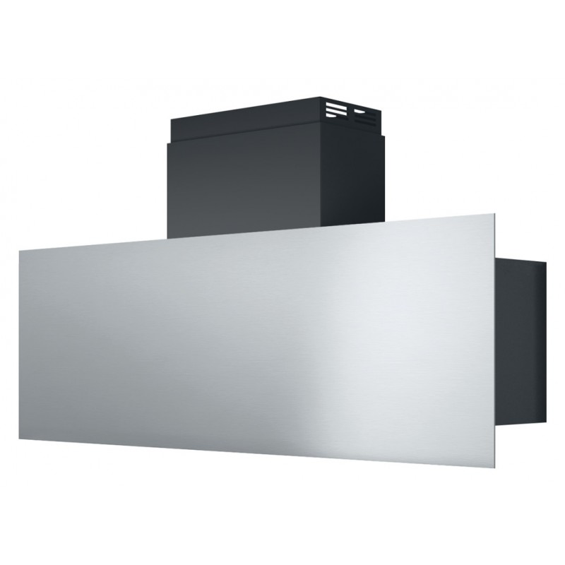  Barazza Hotte murale STEEL 1KSTP12 120 cm en acier inoxydable satiné et finition noire