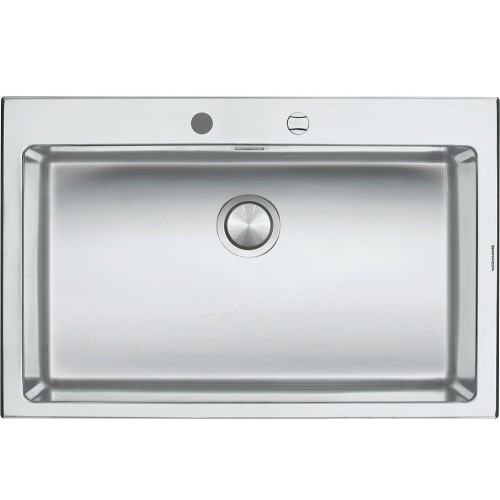 PRONTA CONSEGNA - Barazza Lavello una vasca B_OPEN 1LBO81 finitura inox satinato da 79x51 cm