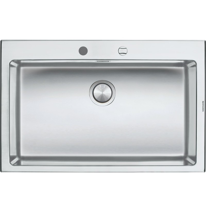  Barazza Évier simple bac B_OPEN 1LBO81 finition inox satiné 79x51 cm