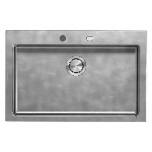 Barazza Lavello una vasca UNIQUE 1LUN81 finitura inox vintage da 79x51 cm
