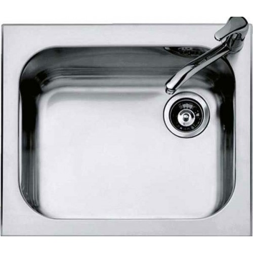 Barazza Fregadero de un seno B_SELECT 1IS6060/1 acabado acero inoxidable satinado 58,5x50 cm