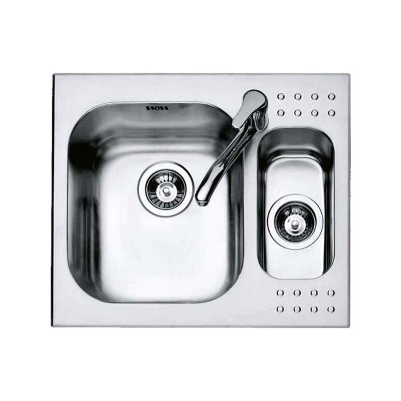  Barazza Single bowl sink with basin B_SELECT 1IS6060 satin stainless steel finish 58.5x50 cm