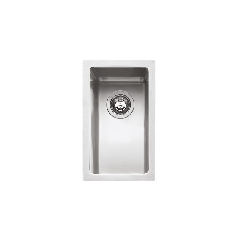  Barazza Évier 1 bac sous plan QUADRA R15 1x1840S finition inox satiné 18x40 cm