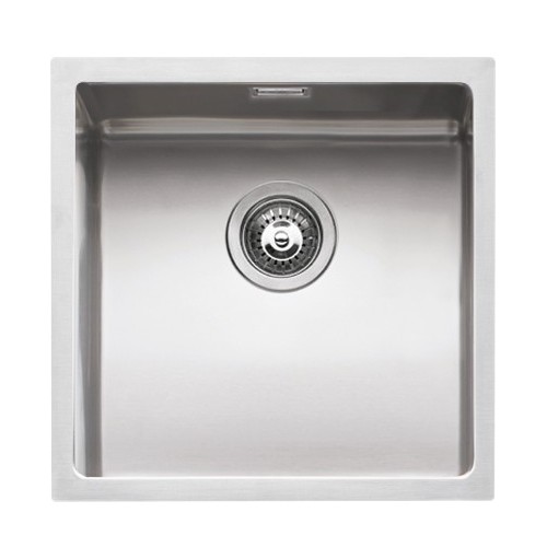 Barazza Fregadero de un seno QUADRA R15 1x4040I 40x40 cm acabado acero inoxidable satinado