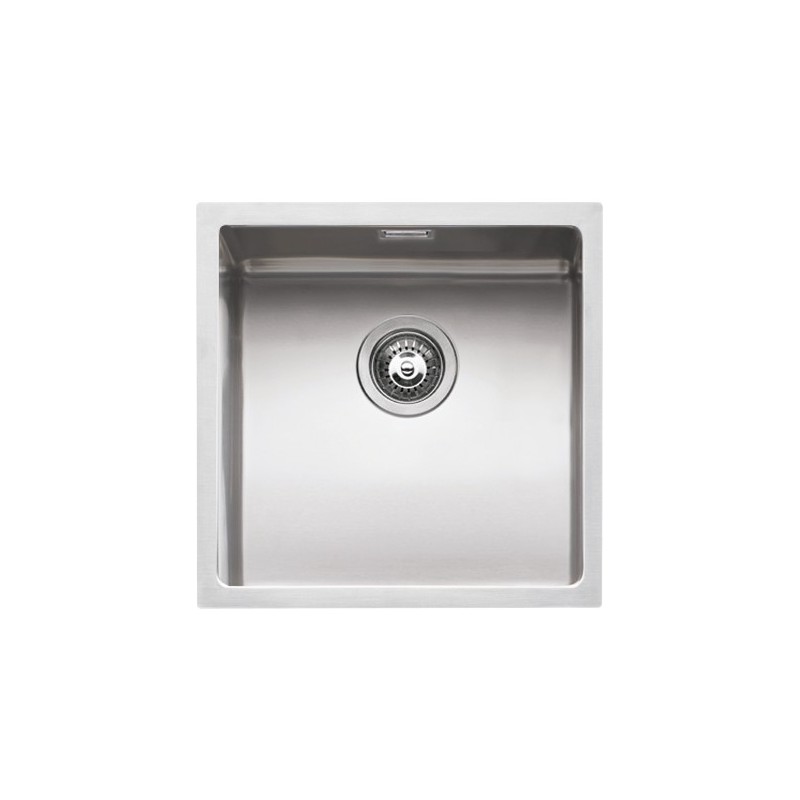  Barazza Fregadero de un seno QUADRA R15 1x4040I 40x40 cm acabado acero inoxidable satinado