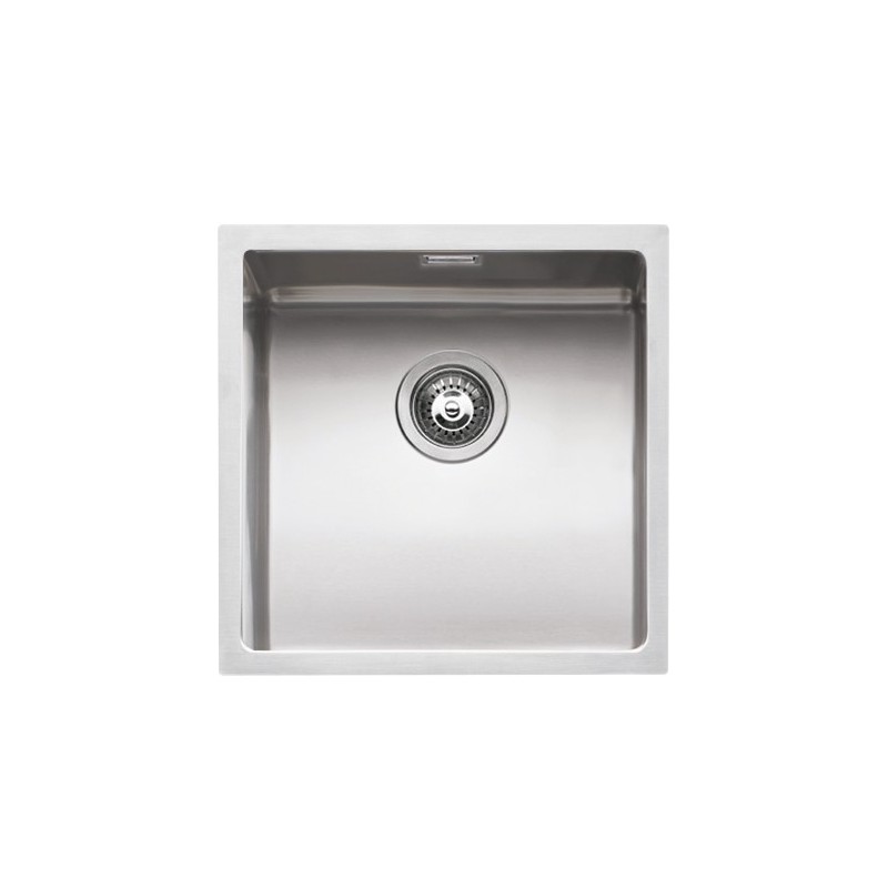 Barazza Single bowl undermount sink QUADRA R15 1x4040S 40x40 cm satin stainless steel finish - undermount