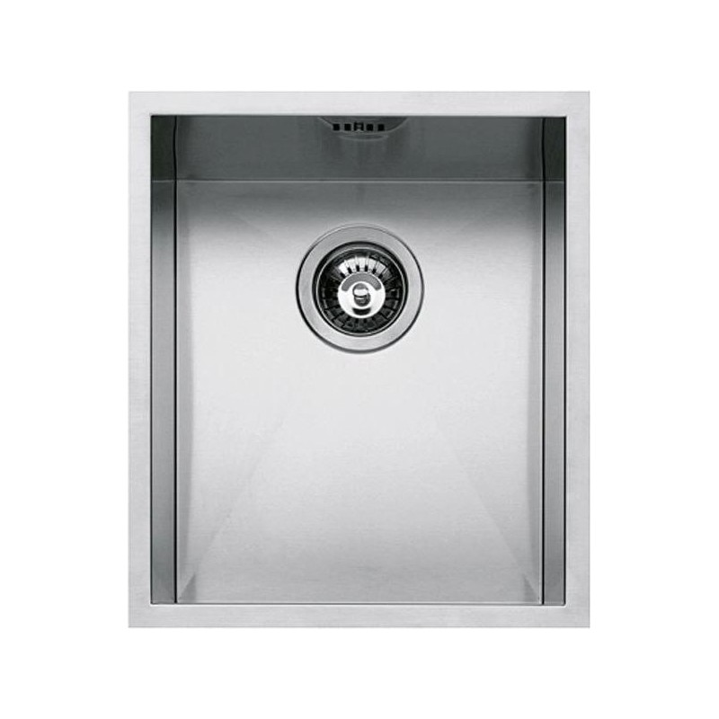  Barazza Évier à encastrer à une cuve QUADRA R0 1Q3440S finition acier inoxydable satiné 34x40 cm