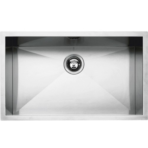 Barazza Évier à encastrer à une cuve QUADRA R0 1Q7040S finition acier inoxydable satiné 70x40 cm