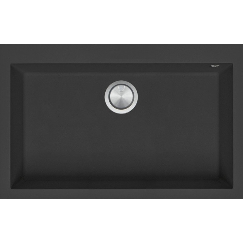  Barazza Évier simple bac SOUL 1LSO81N noir finition b_granite 79.5x50.5cm
