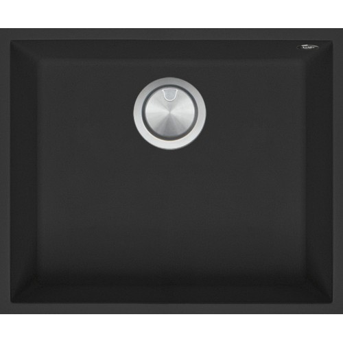 Barazza Évier à encastrer à une cuve SOUL 1QSO61NS b_granite finition noire 50x40 cm